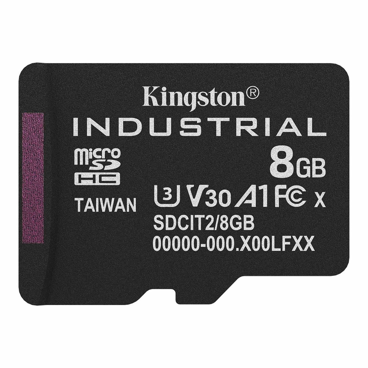 Kingston Industrial 8 GB microSD card used for the software-preinstalled replacement